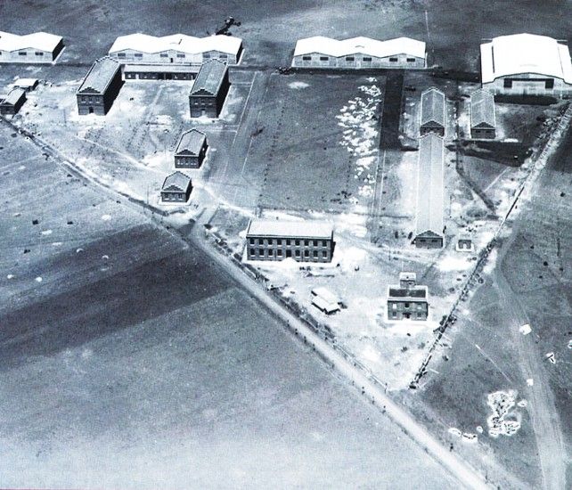 La Base Aérea de La Virgen del Camino según se construía en 1923. Foto: Ejército del Aire.