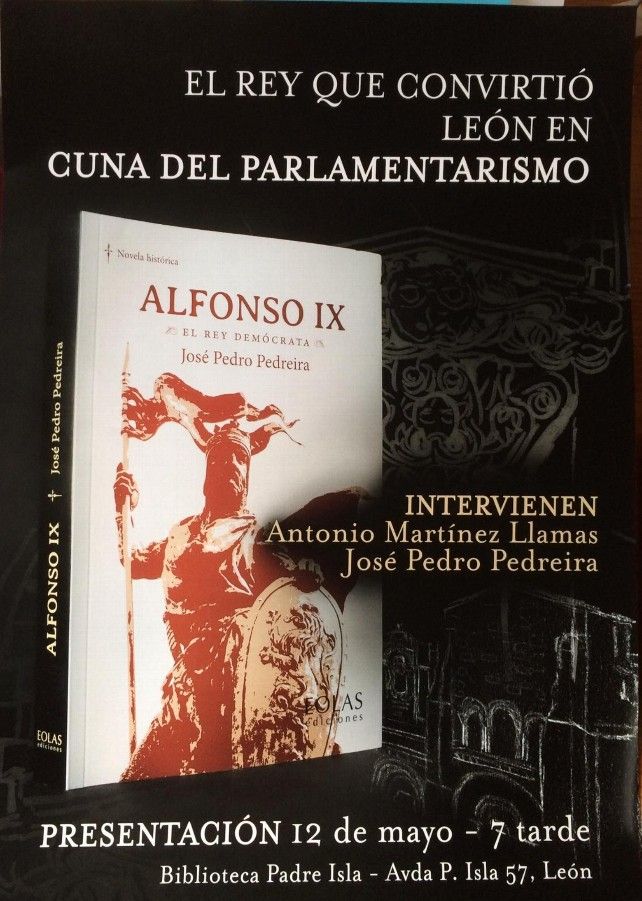 Cartel de la presentación del libro 'Alfonso IX. El rey demócrata'.
