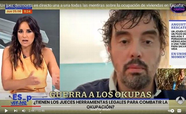 El juez Diego Álvarez, natural de La Bañeza, invitado en el programa Espejo Público de Antena 3.